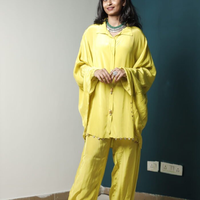 Lime Green Muslin Co-Ord Set