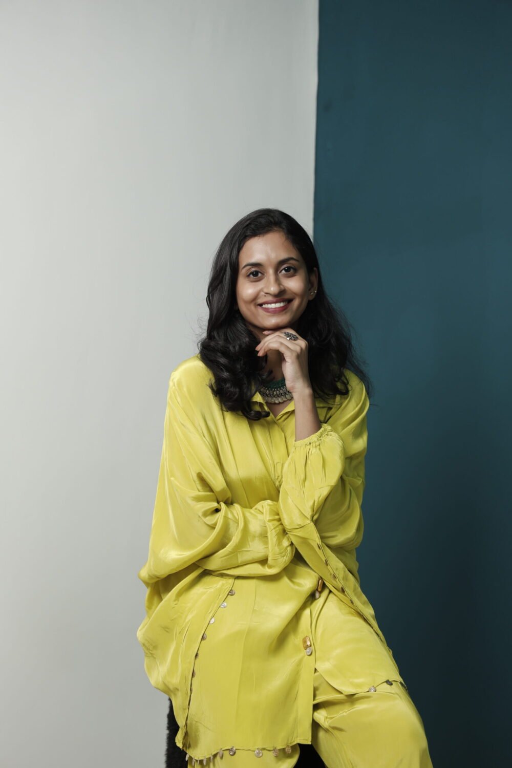 Lime Green Muslin Co-Ord Set - Image 2